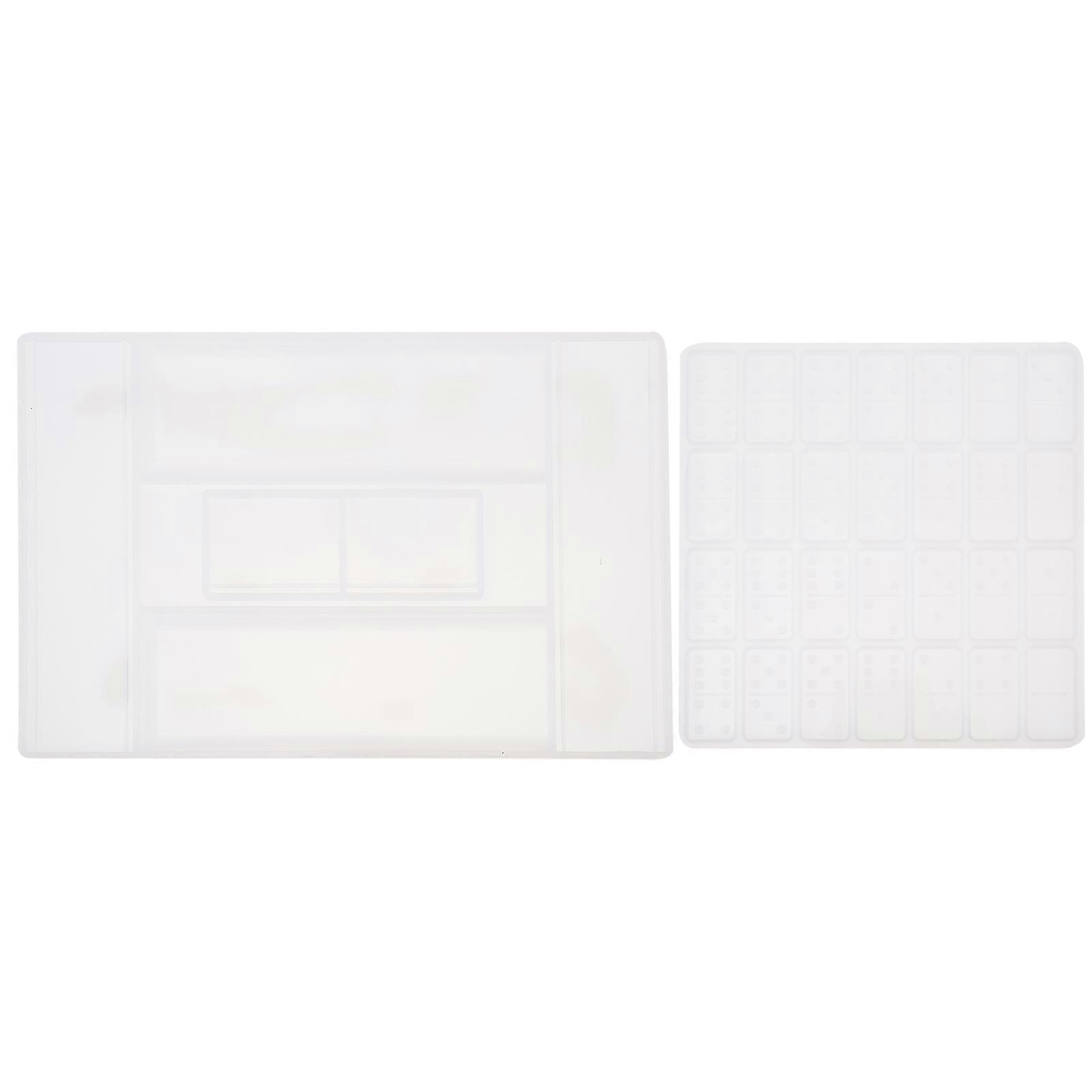 2pcs Silicone Storage Box Mold for DIY Domino Box Making and Storage Holder