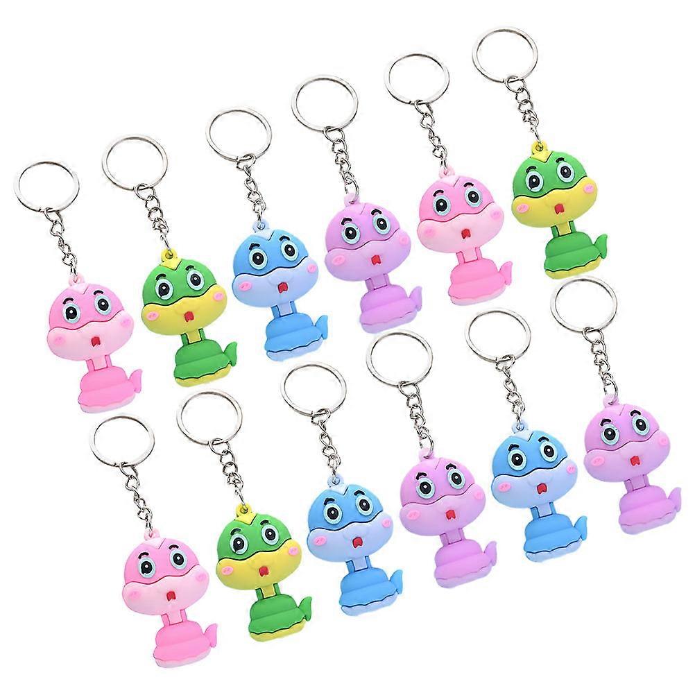 Cute Snake Keychain Set with Assorted Colors Creative Cartoon Design for Decoration 12pcs