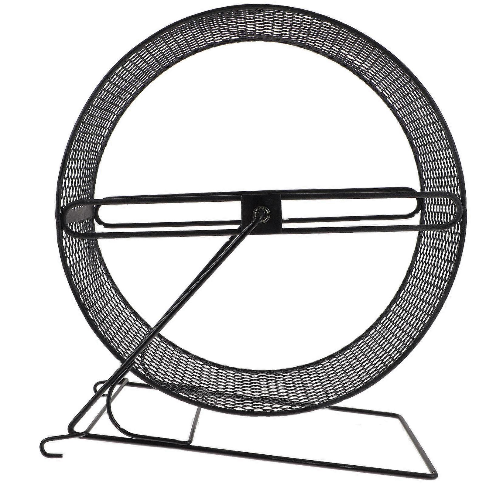 Black Iron Hamster Exercise Wheel for Small Pets with Comfortable Running Feeling 12.5 Inches