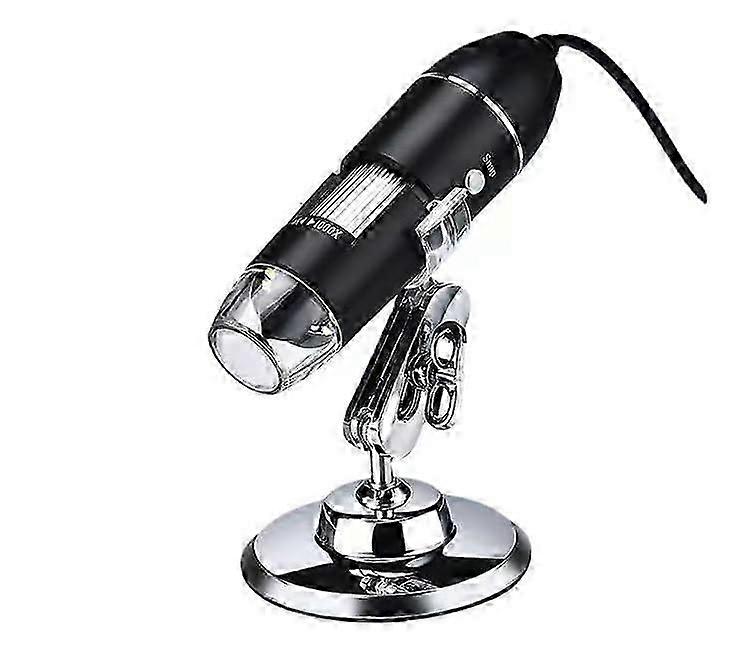 USB Digital Microscope 50X to 1000X, 8 LED Magnification Endoscope Camera with Case & Stand