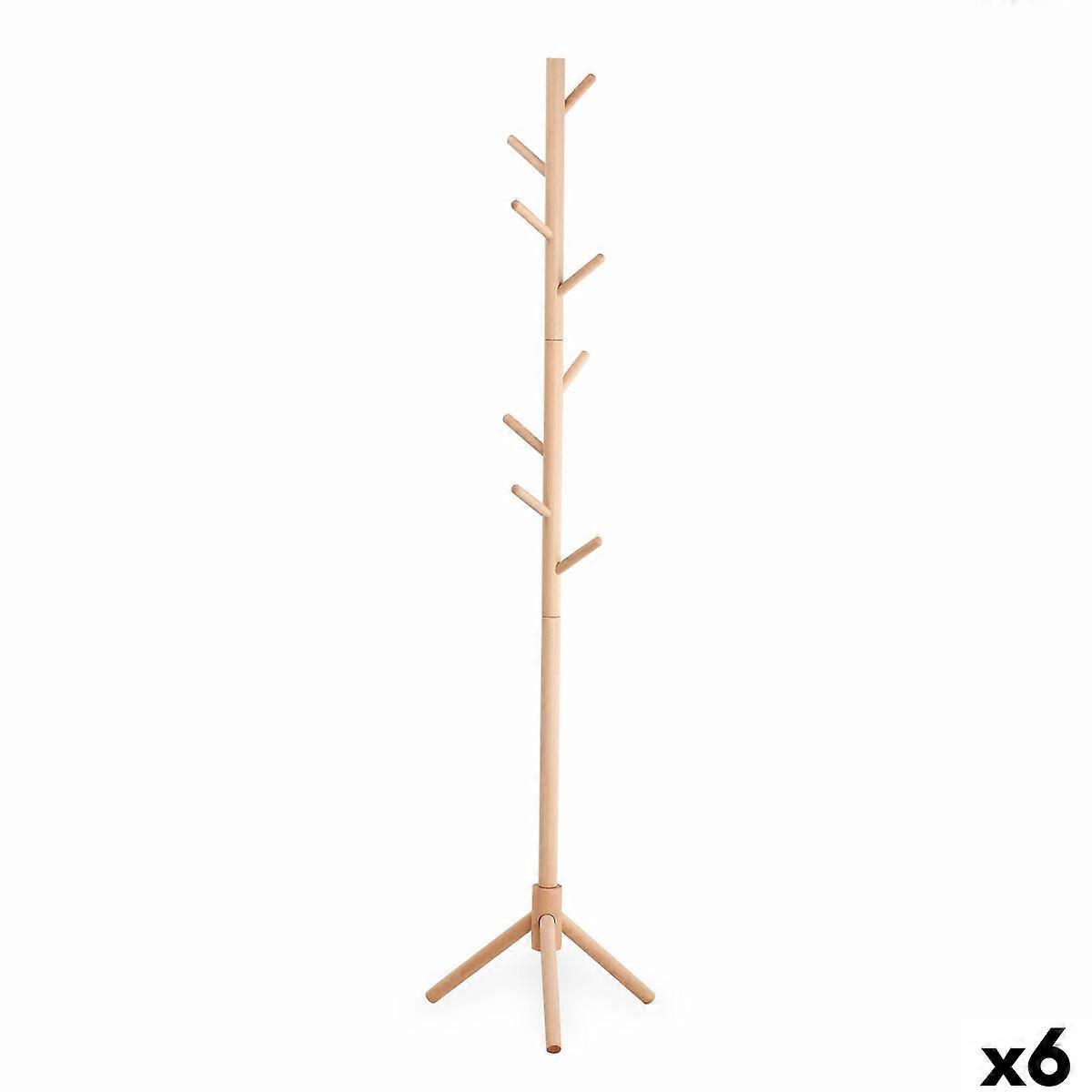 Coat Rack Confortime Wood 42 x 42 x 175 cm (6 Units)