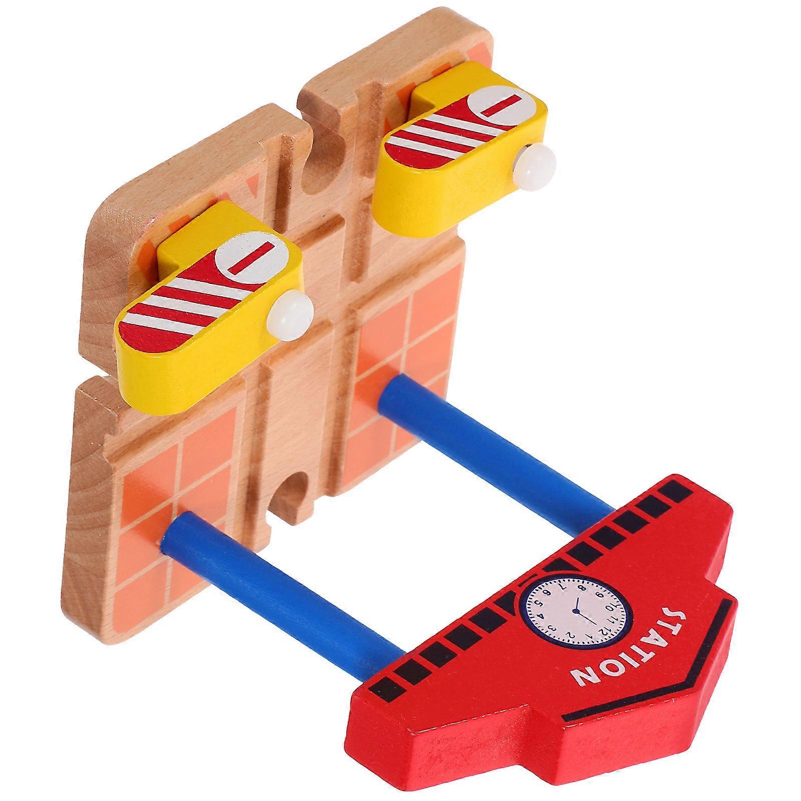 Wooden Railway Station Platform Model Educational Building Accessory for Boys – Safe Material to Enhance Imagination and Problem Solving Skills in