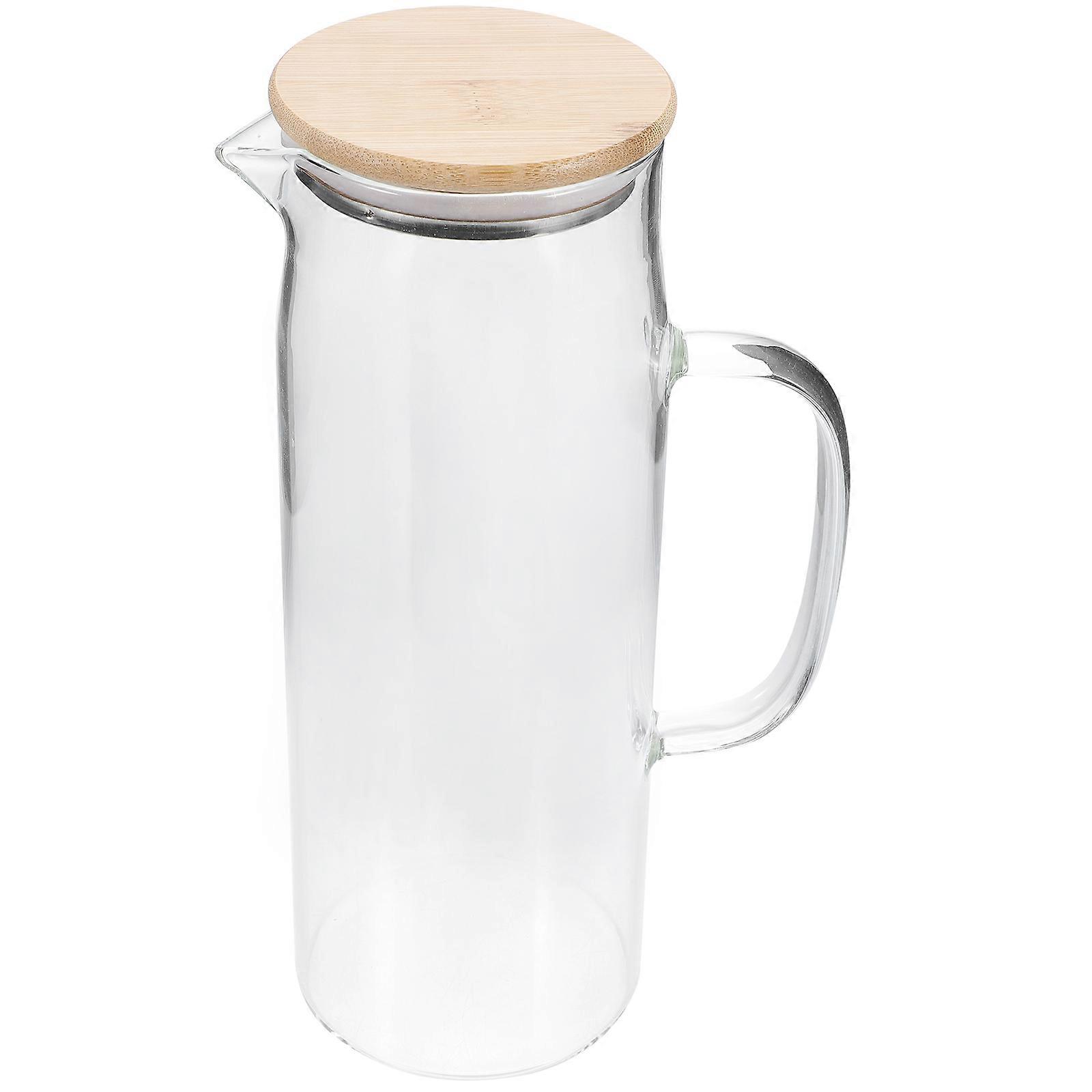 Water Jug Glass Pot for Entertaining Guests Transparent Capacity 1500ml 1Set