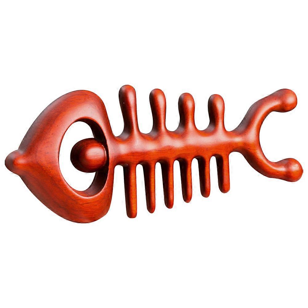 Fish Bone Shaped Wooden Comb Ergonomic Scalp Massage Tool Lightweight Compact Design Fine Craftsmanship Comfortable Touch Muscle Relaxation