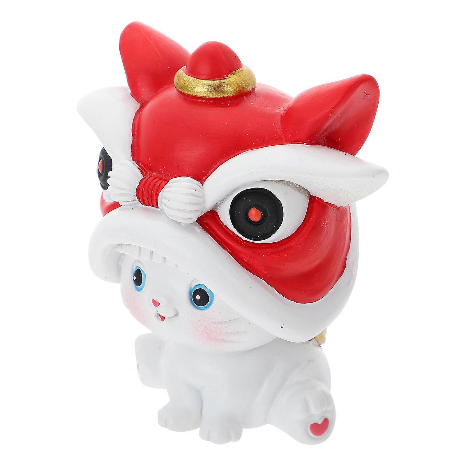 Cat Shape Ornament 1Pc Festive Look For Home Decoration And Gift Giving 8X7.5X5CM Red