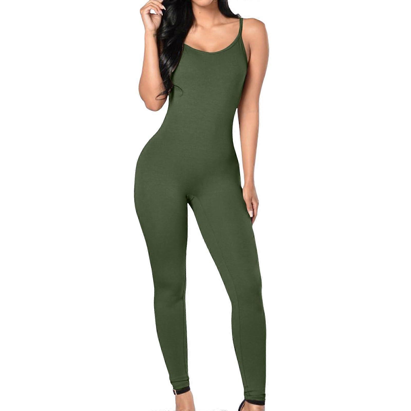 Spaghetti Strap Jumpsuit Women's Tight Backless Padded Jumpsuit Tummy Control
