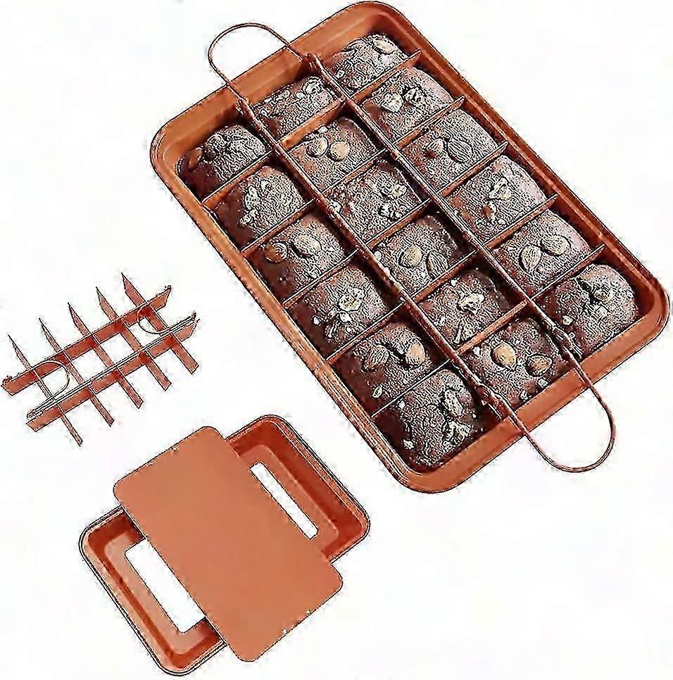 Square 20cm Baking Mould Cake Tin with Dividers & Loose Base for Brownies