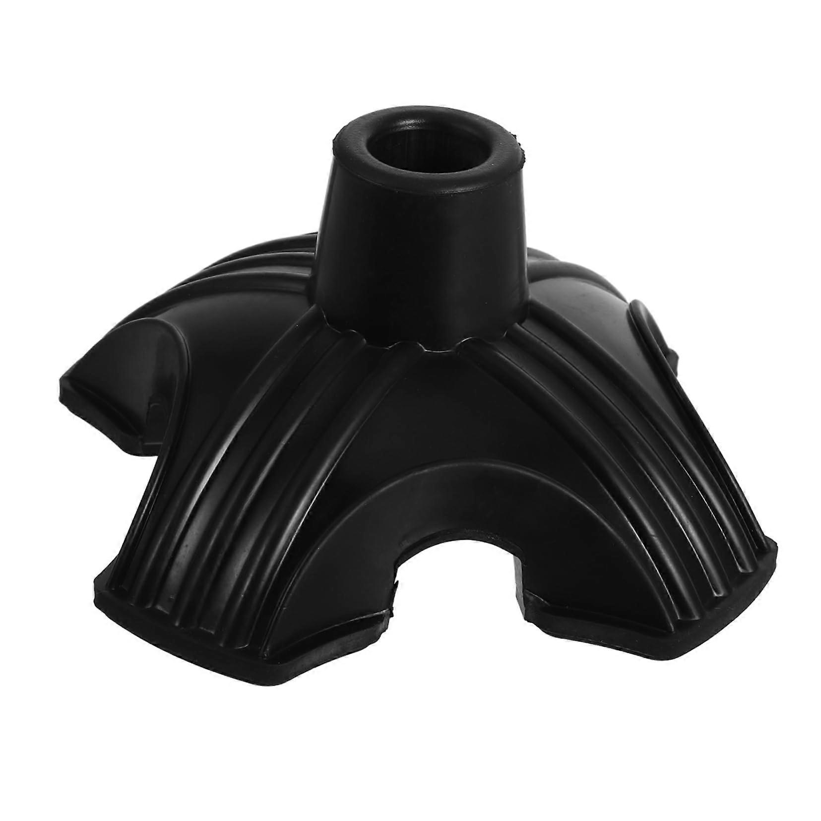 Crutches Replacement Foot Tips Rubber Black Four Claws Self-Standing Walking Stick Tips Grip Covers Compatible with Standard Models