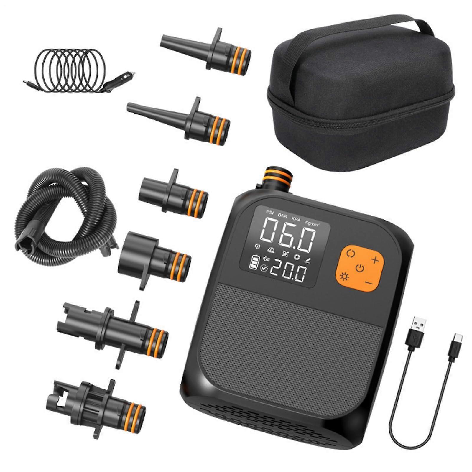 Electric Air Pump Portable Paddle Pump, 25 Psi Efficiency Compressor For Fast Inflation