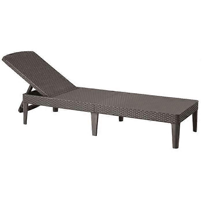 Chaise longue en rotin brun Transat Chaise longue Keter