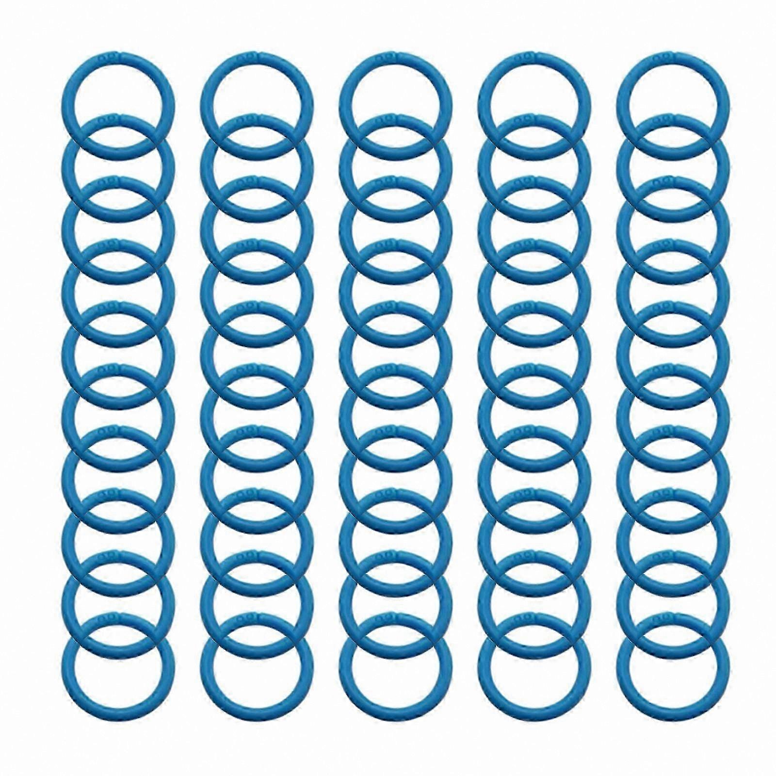 Colorful Circle Ring Binder Sets for Scrapbooking, 50pcs Hoop Rings in Assorted Sizes (15/20/28/40mm) for Loose Leaf Projects