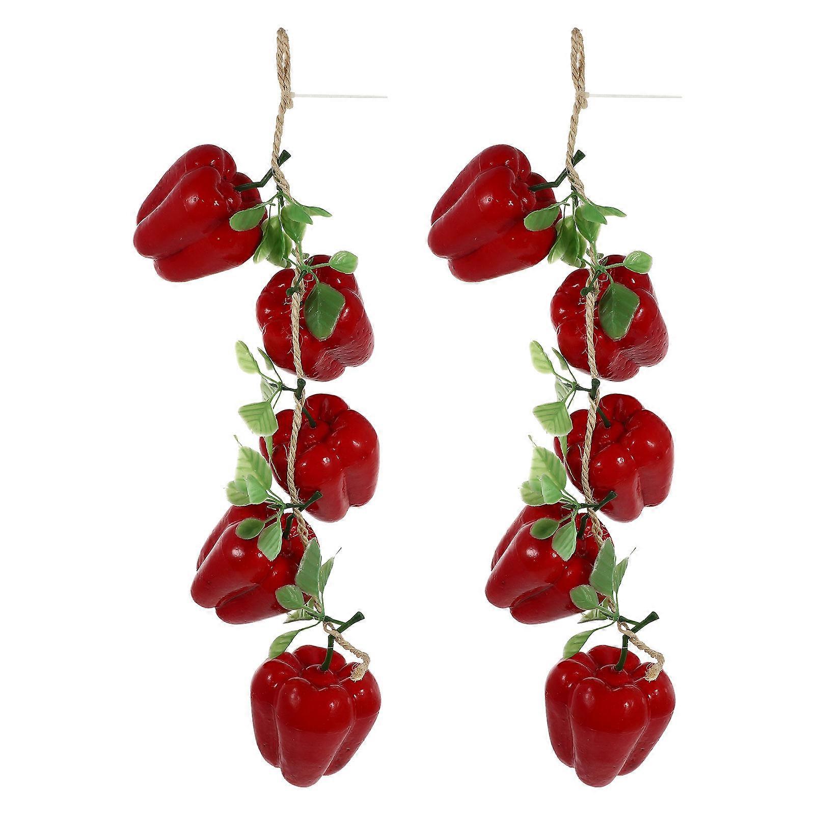 Hanging Decoration Simulated Vegetable String Red Pepper for Kindergarten Decor Foam Red Material 1Pcs