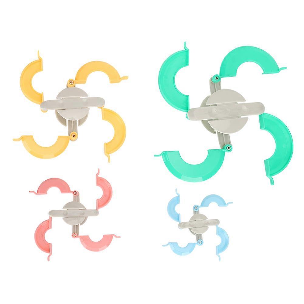 4 Sizes Pompom Maker Plastic DIY Fluff Ball Weaving Needlework Knitting Tools Set