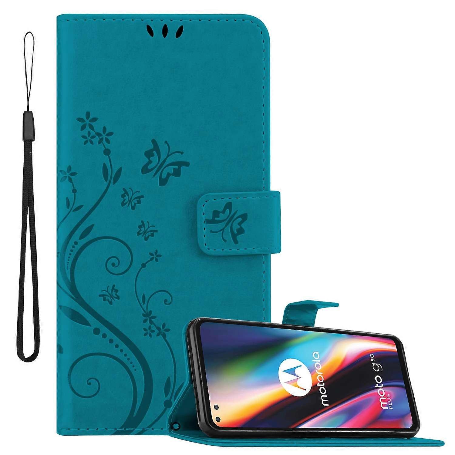 Motorola MOTO G 5G PLUS Protective Case - with Floral Print and Card Slot