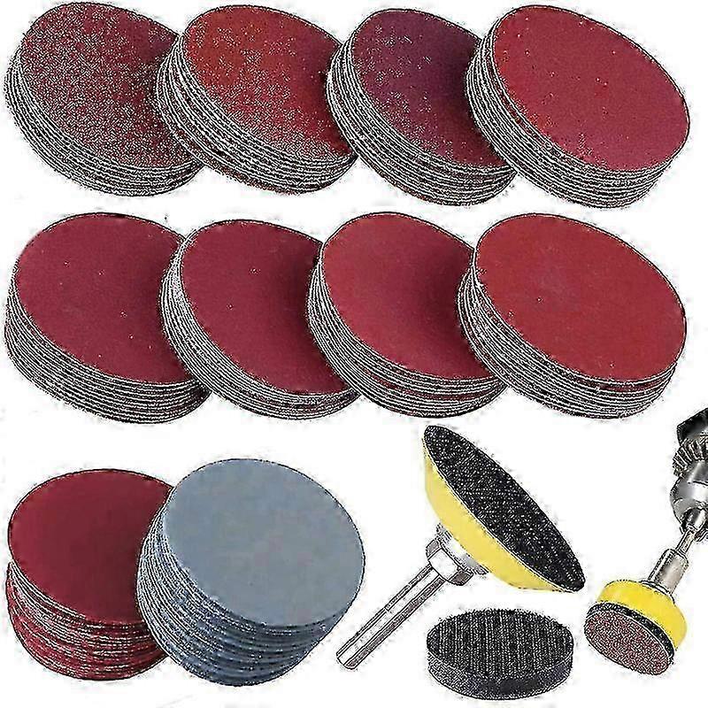 2 Inch Sanding Discs and Pad Kit Compatible with Drill, Grinder, and Rotary Tools for Smooth Sanding and Polishing