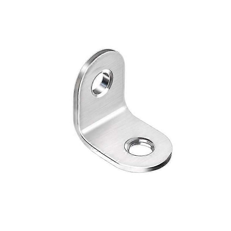 10pcs Stainless Steel Angle Code L-shaped Right Angle Bracket 90 Degree Angle Bracket Fastener20*20mm Silver