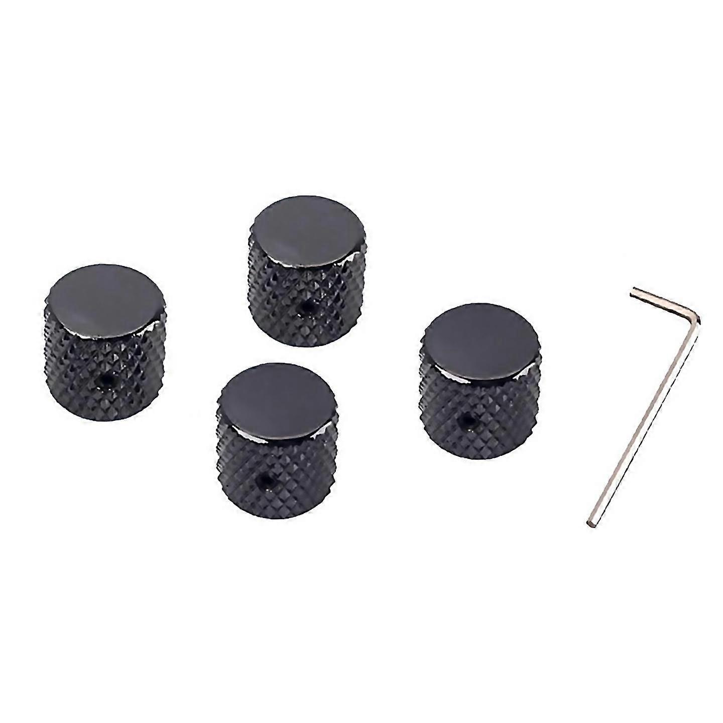 For 4 Pack Volume Control Knob Tone Knob Flat Control Knob Black