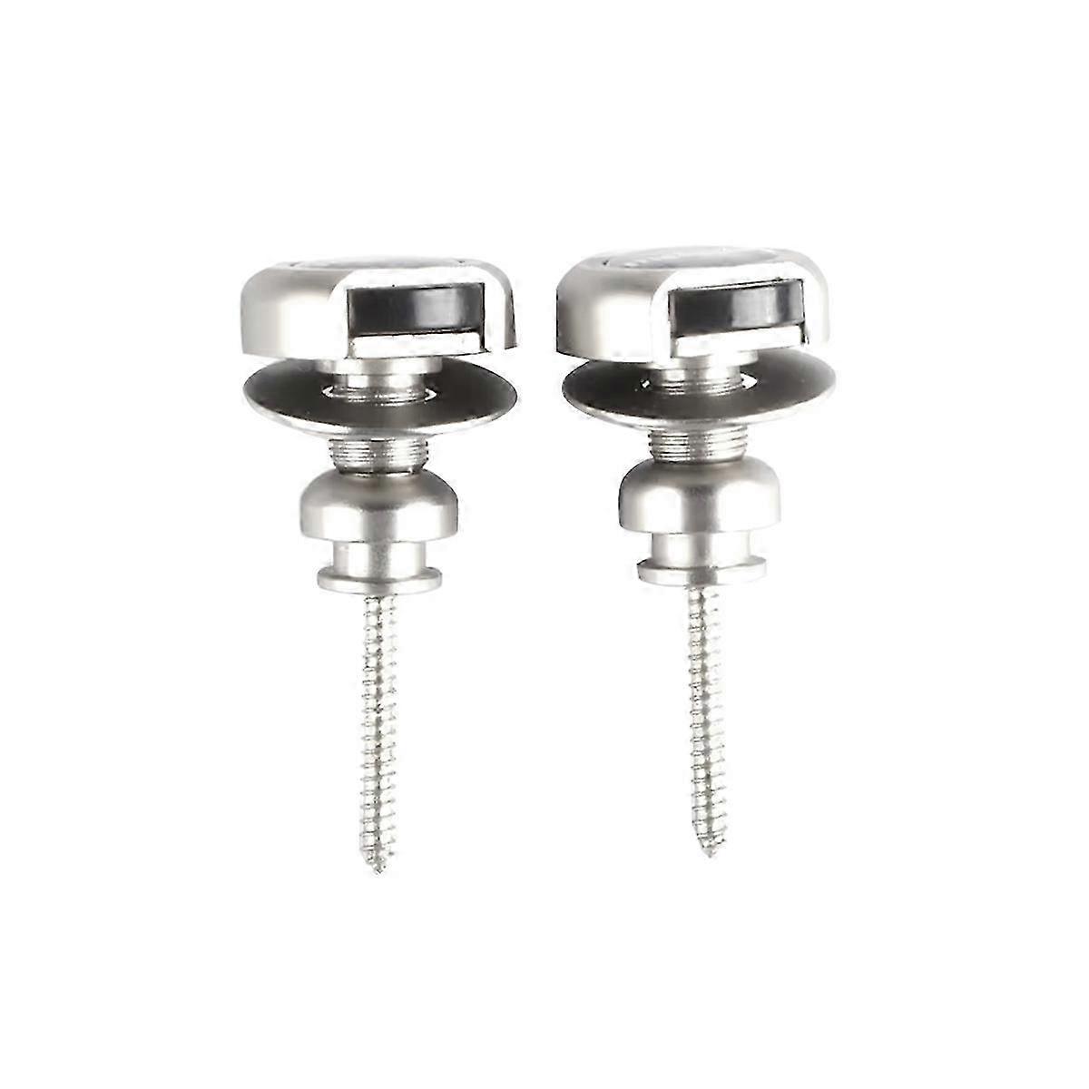 2Pcs Guitar Strap Locks Button Locks Security Retainers Anti-Rust Metal Buttons for Electric Guitar Straps