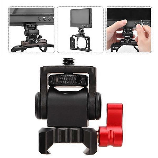 Universal 1/4in Threaded Field Monitor Mount with Quick Release for NATO Rail Clamp 360 Degree Rotation and 180 Degree Tilt