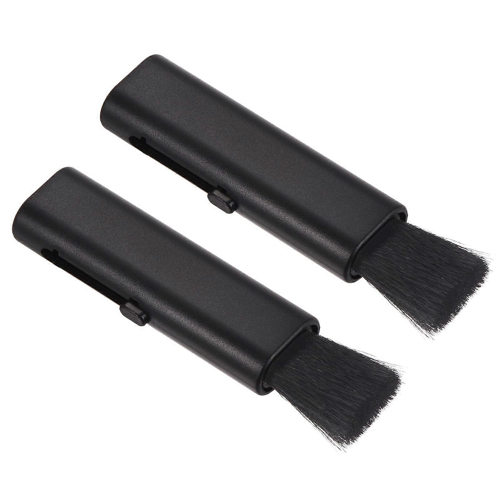 Keyboard Cleaning Brush Mini Telescopic 2Pack For Laptop Keyboard Window Grooves Black