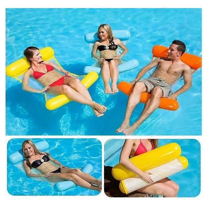 Mehrzweck-Schwimmhängematte, 4-in-1 aufblasbarer Pool Float Liege Float Hängematte Wasserhängematte Mehrzweck faltbare schwimmende Hängematte Tragbar Ul