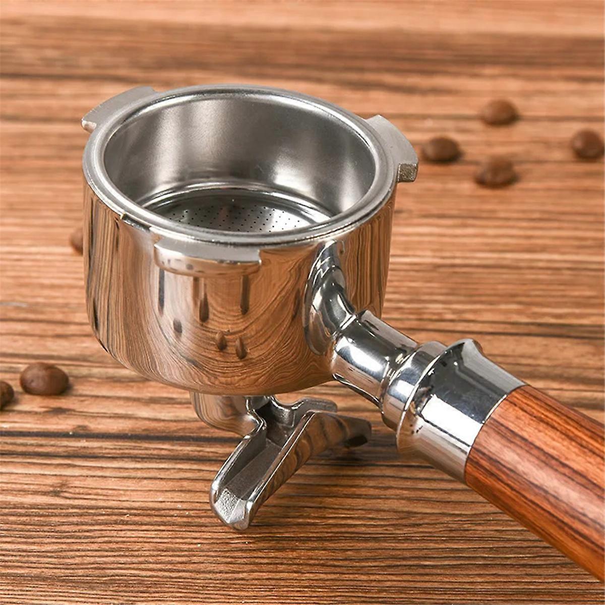 DIY Single Head 51MM Double Spout Coffee Portafilter Filter Holder for Dedica EC680/685 Stainless Steel