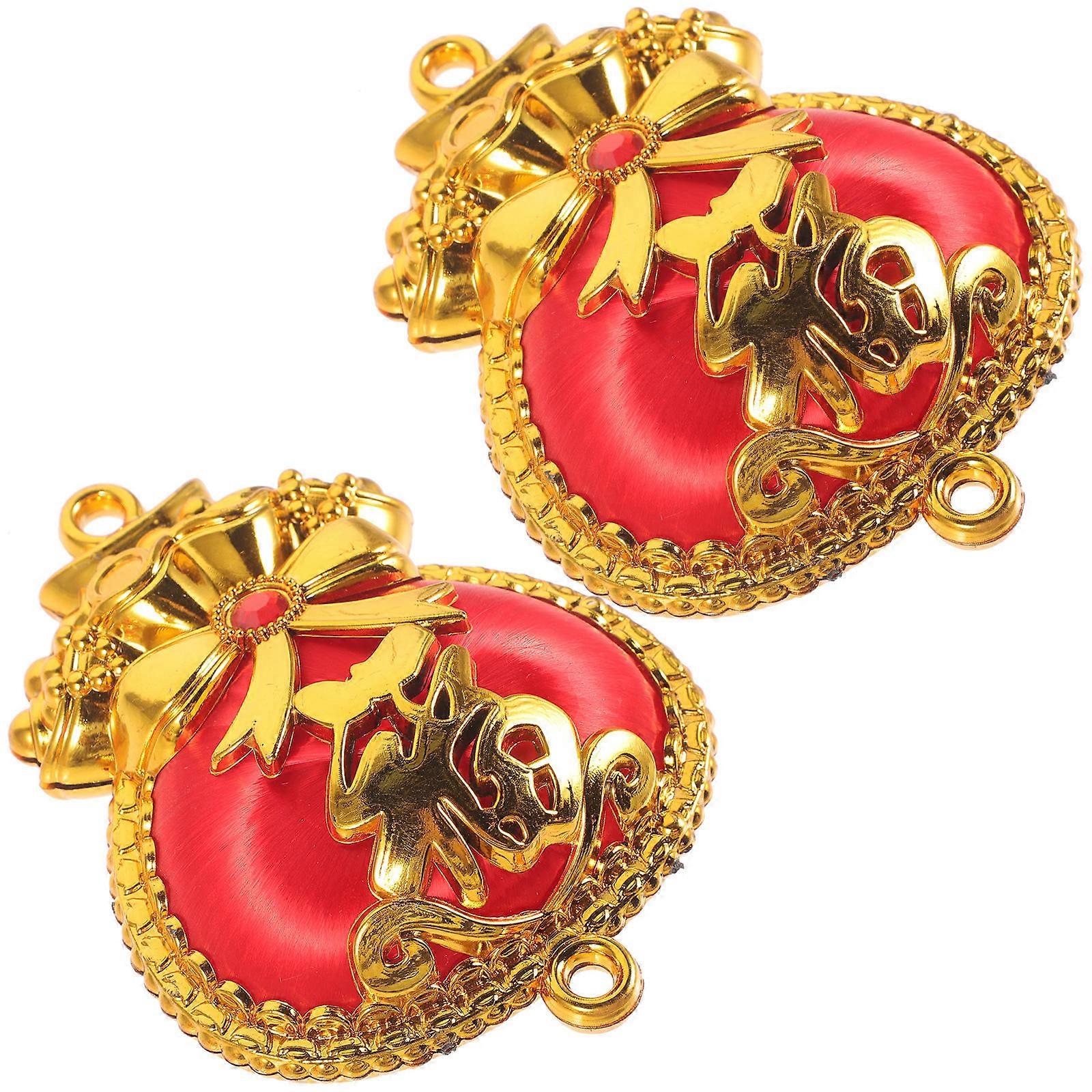 Chinese New Year Pendant for Decor Made of Plastic in Assorted Color Creates Festive Atmosphere 2pcs