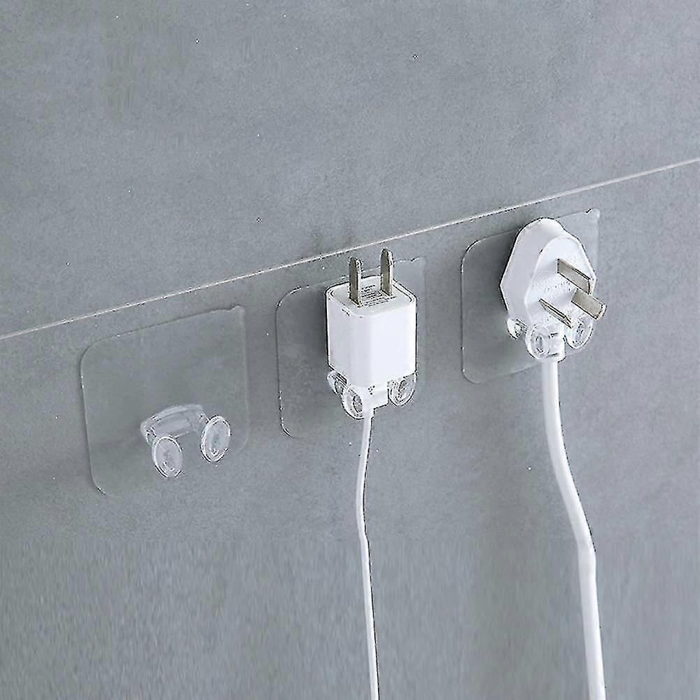 10pcs Wall Storage Hook For Kitchen And Bathroom - Wall Adhesive Power Plug Socket
