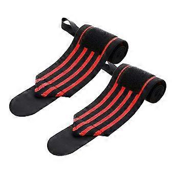 Support de poignet 2 pièces Unisexe Adulte, Noir/Rouge, Taille Unique, -