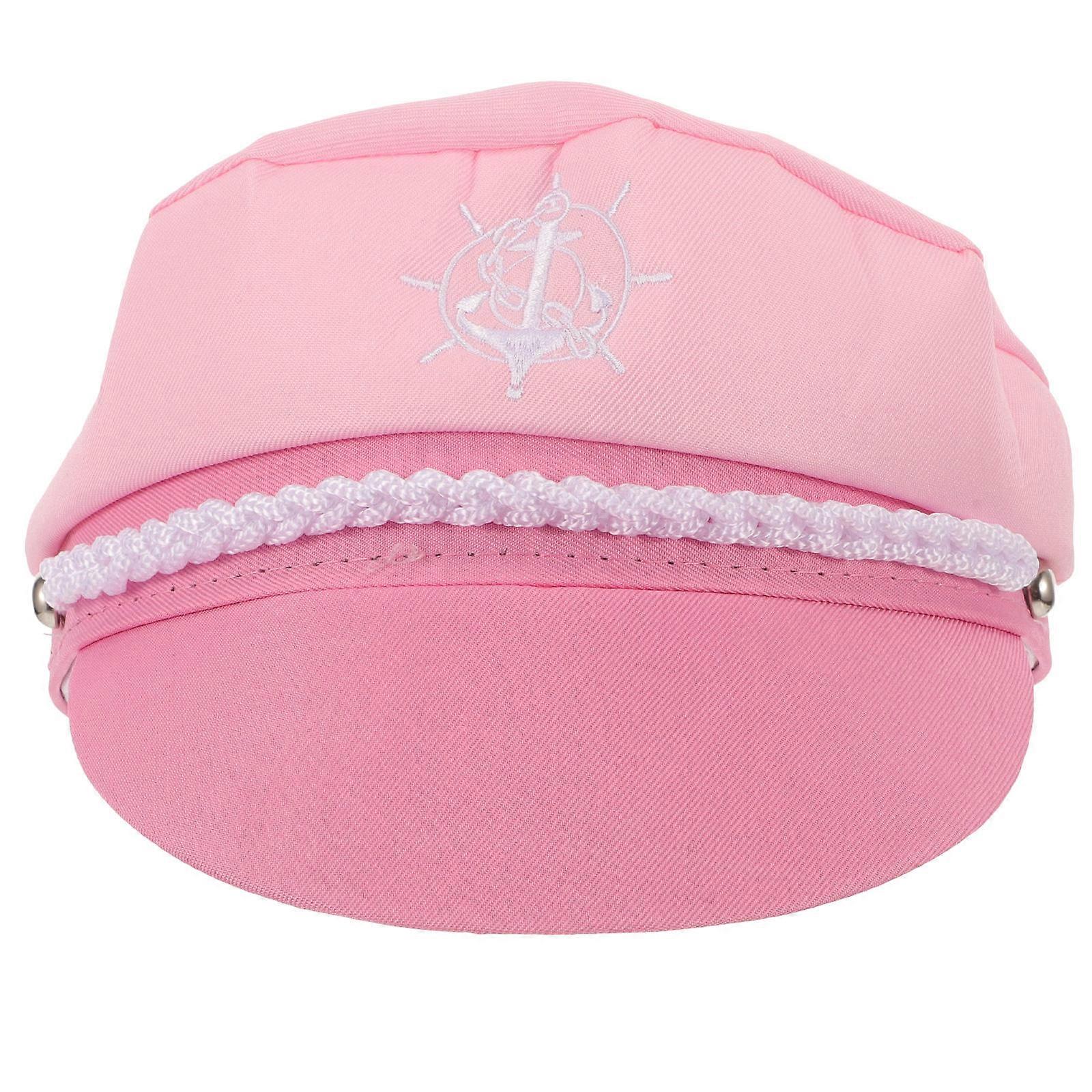 Waterproof Sailor Captain Hat for Decor 1 Piece Pink Material
