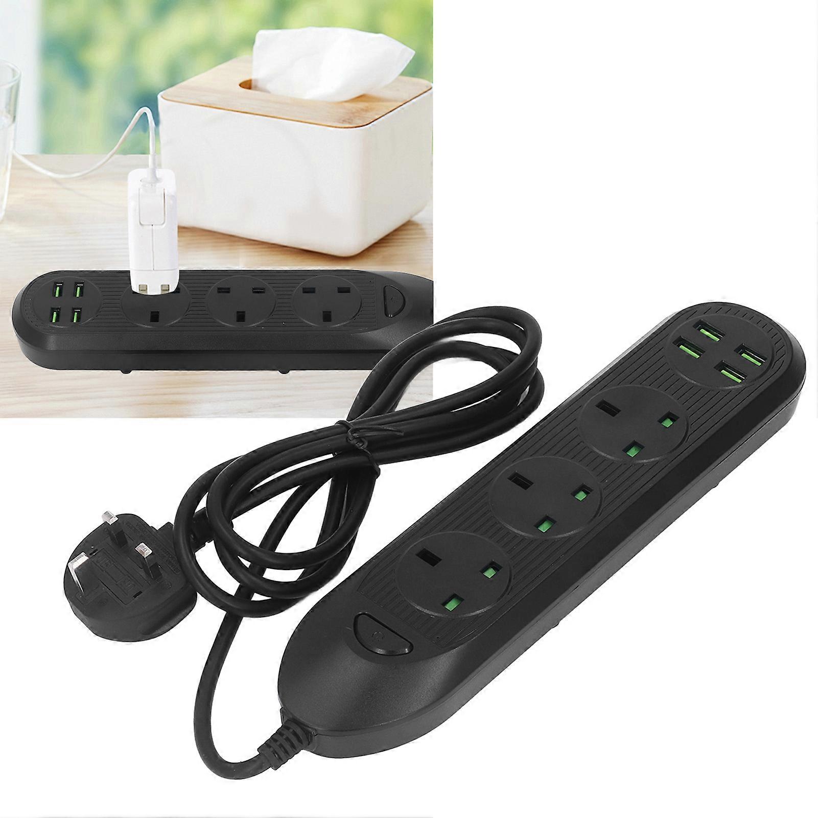 Multifunctional Power Strip T16MINI 3 Outlets 4 USB Ports 2500W