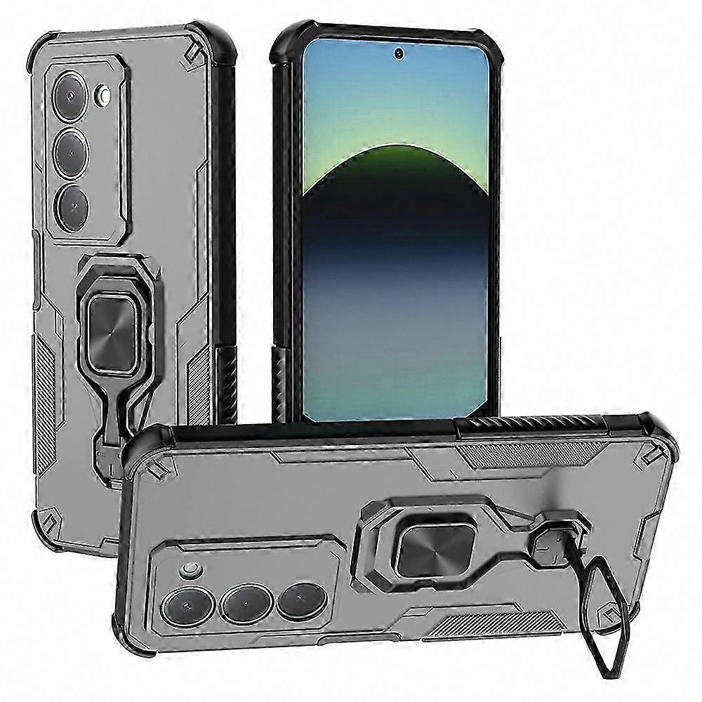 Redmi 15 5G Case with Rotatable Ring Kickstand, Shockproof PC + TPU Phone Cover