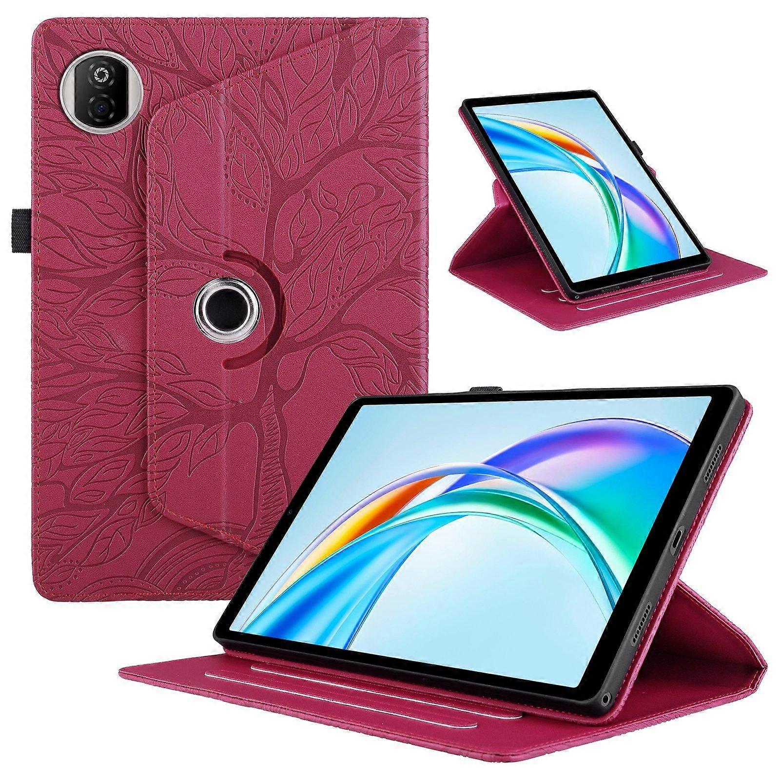 Tree Life Embossed Rotation Leather Tablet Case