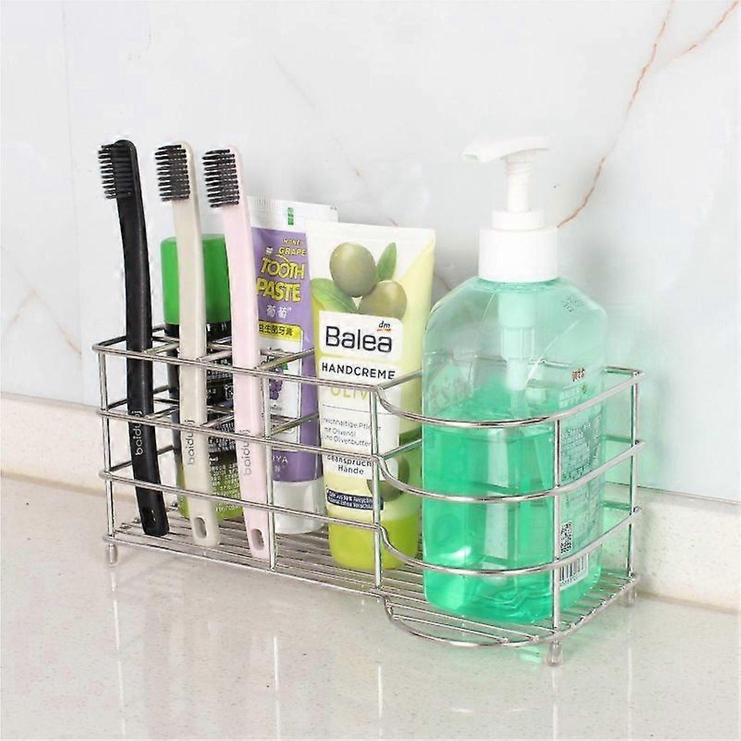 Simple Houseware Multi-Functional 6 Slots Toothbrush Holder, Bronze -HK908