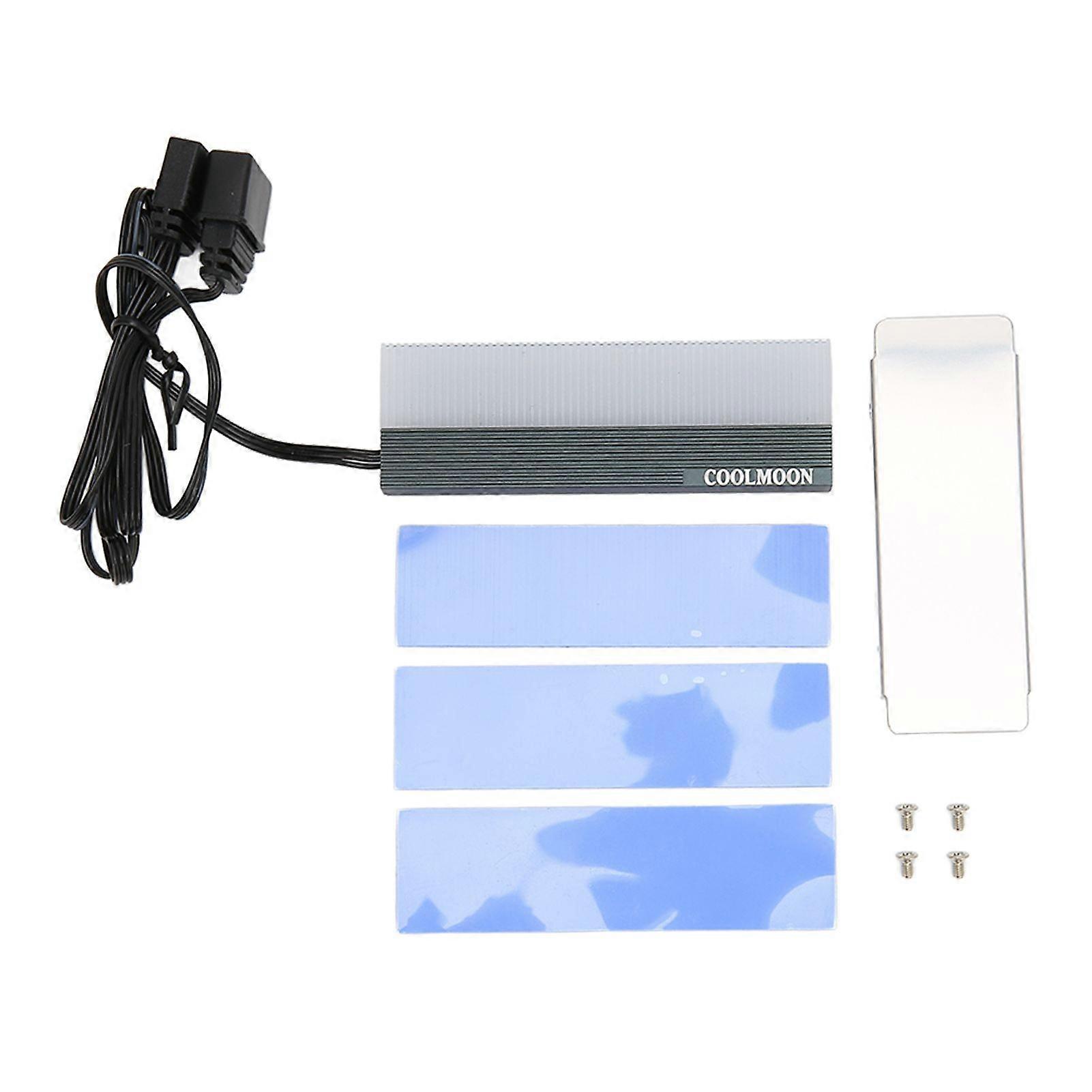 Festplattenkühlkörper, Dual-Interface-Kühler, 5 V, 3-polig, M.2-SSD-Kühlkörper für 2280 M.2-SSD mit Wärmeleitpad