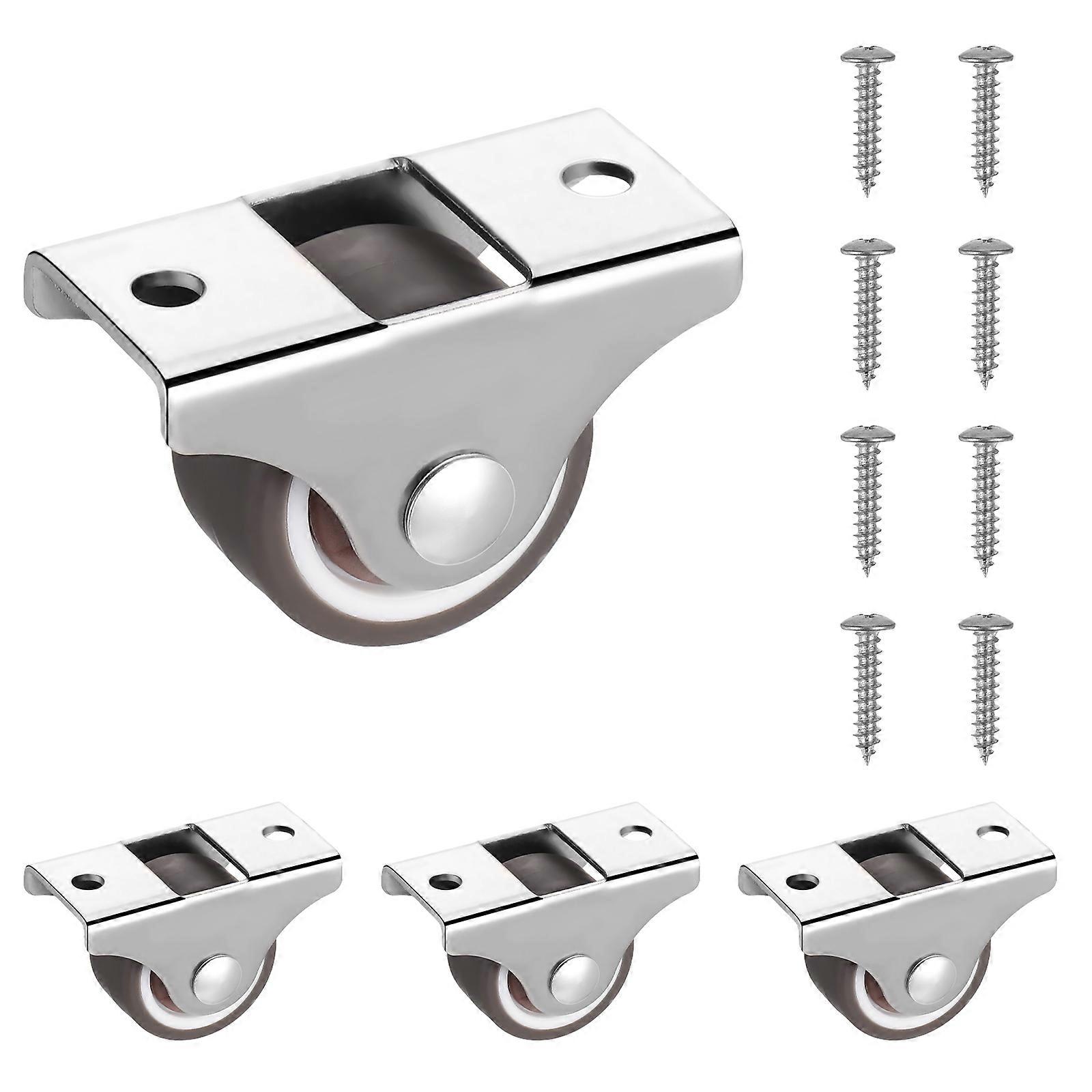 Cabinet Wheels Mini Rigid Caster Wheels Diy Enthusiasts Tpr Material 4 Pcs