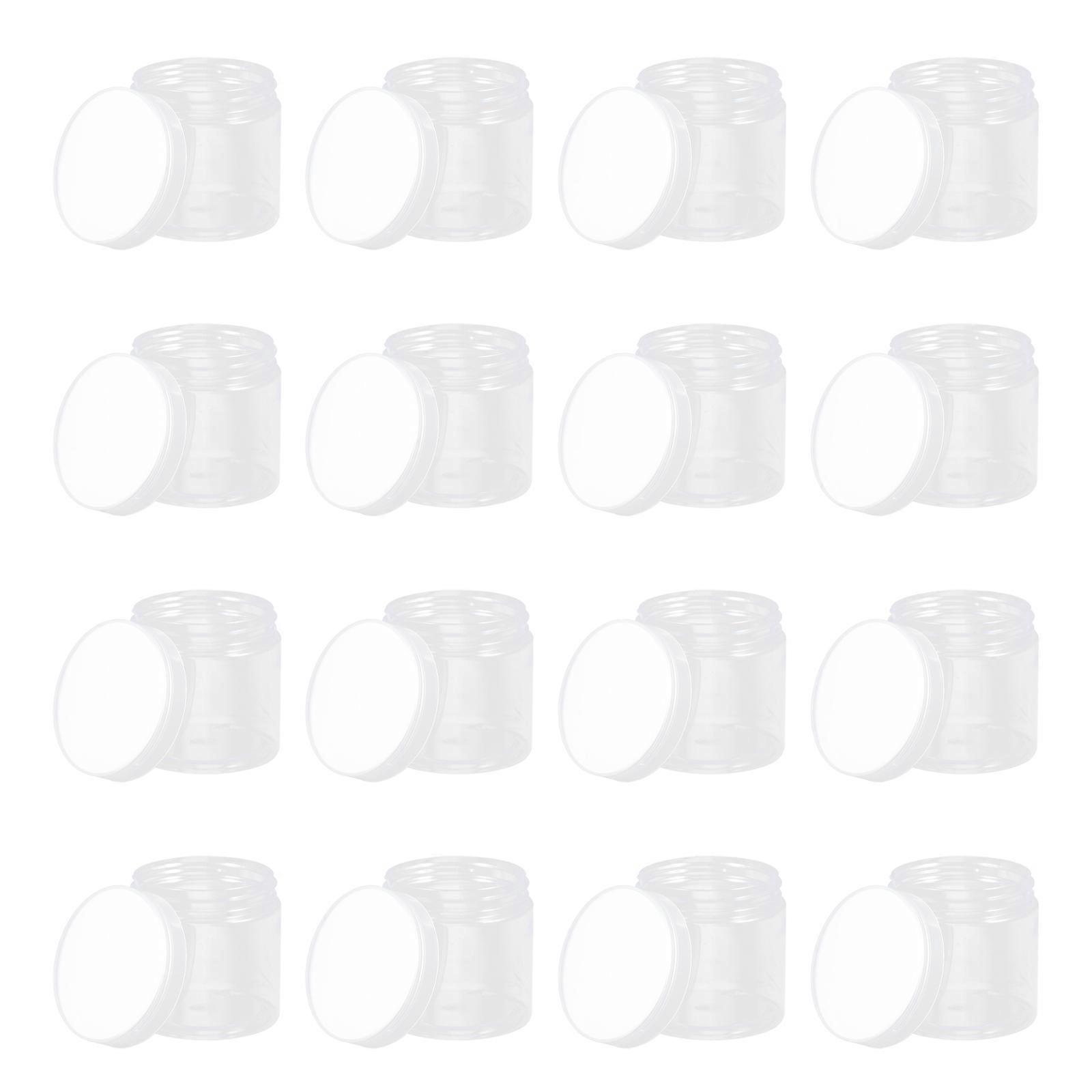 Food Packaging Bottles Plastic Bottles for Storage Use 20Pcs Transparent Round Design