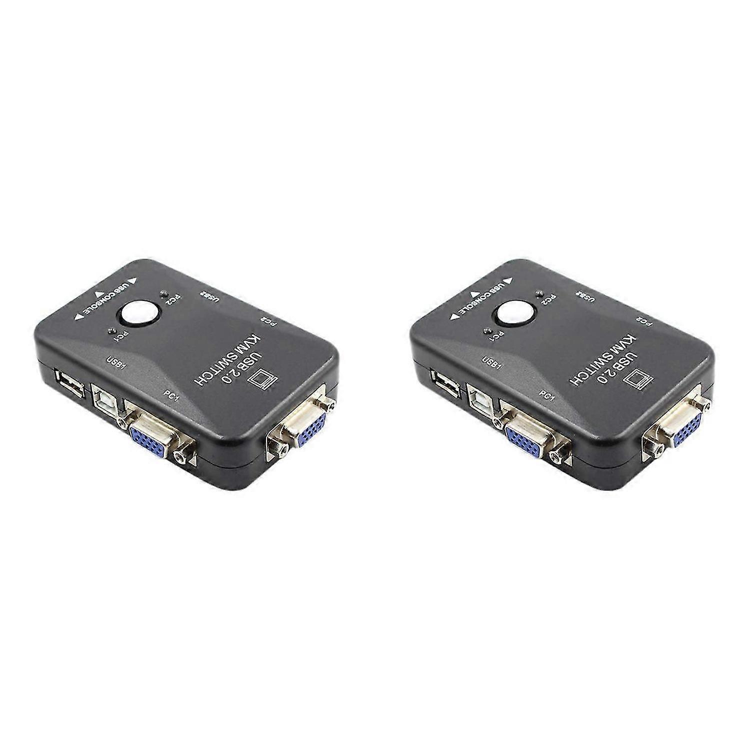 KVM Switch 2 Port VGA Switch USB 2.0 KVM Mouse Switcher Keyboard