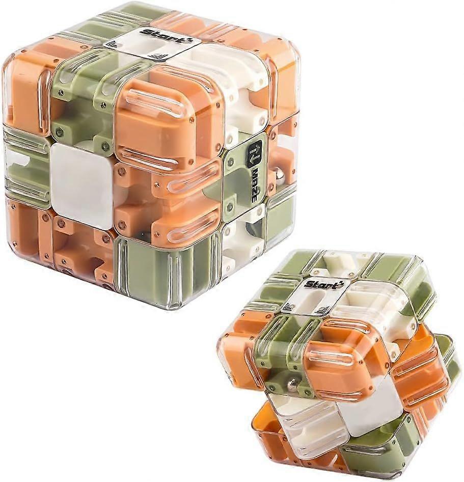 Large Labyrinth 3D Puzzle Maze Cube - Engaging Brain Teaser Toy for Adults Kids & Teens, Handheld Fidget Game for Anxiety Relief, Stocking Stuffer Gif