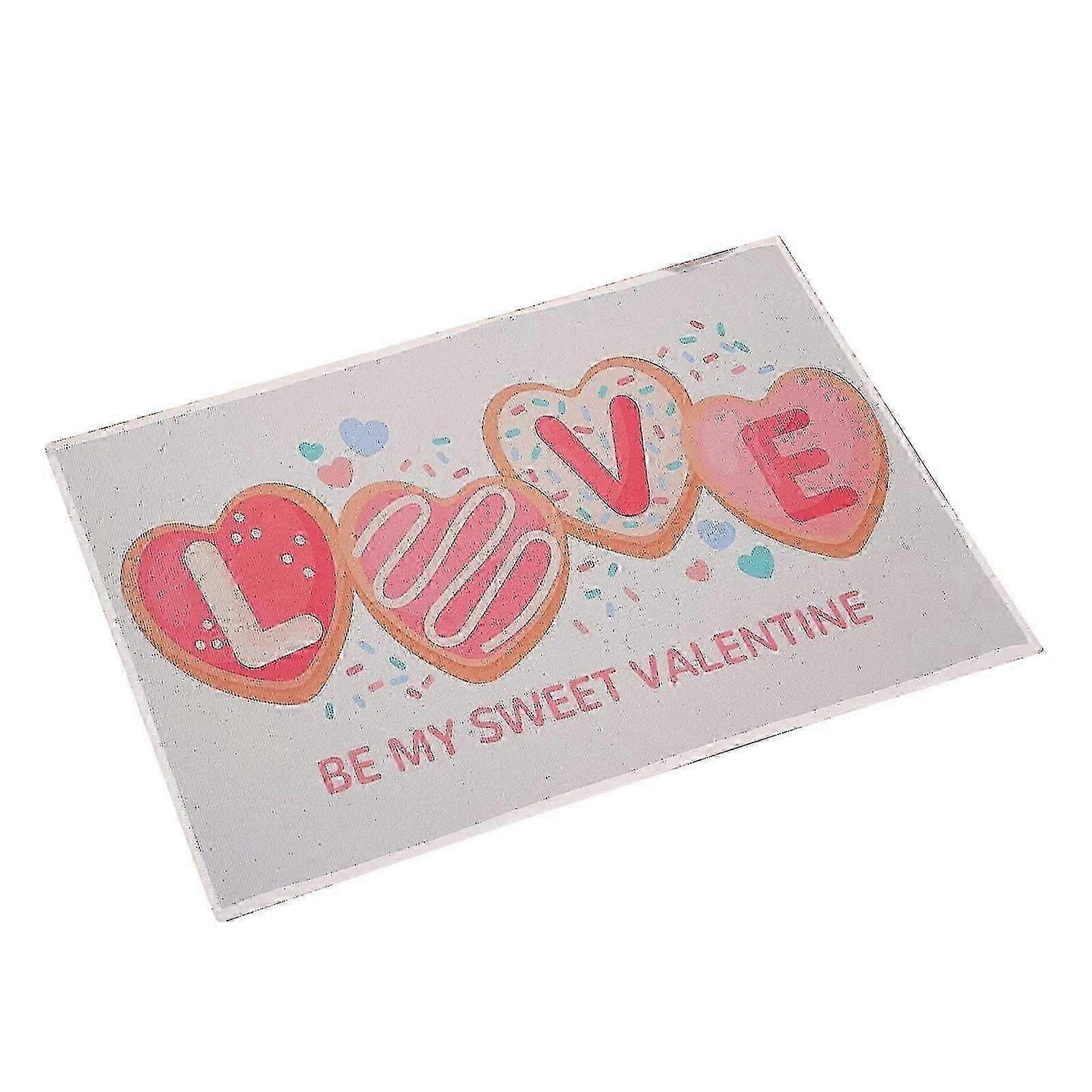 Valentine's Day Mat Porch Door Mat Love Romantic Holiday Decoration Mat 241781