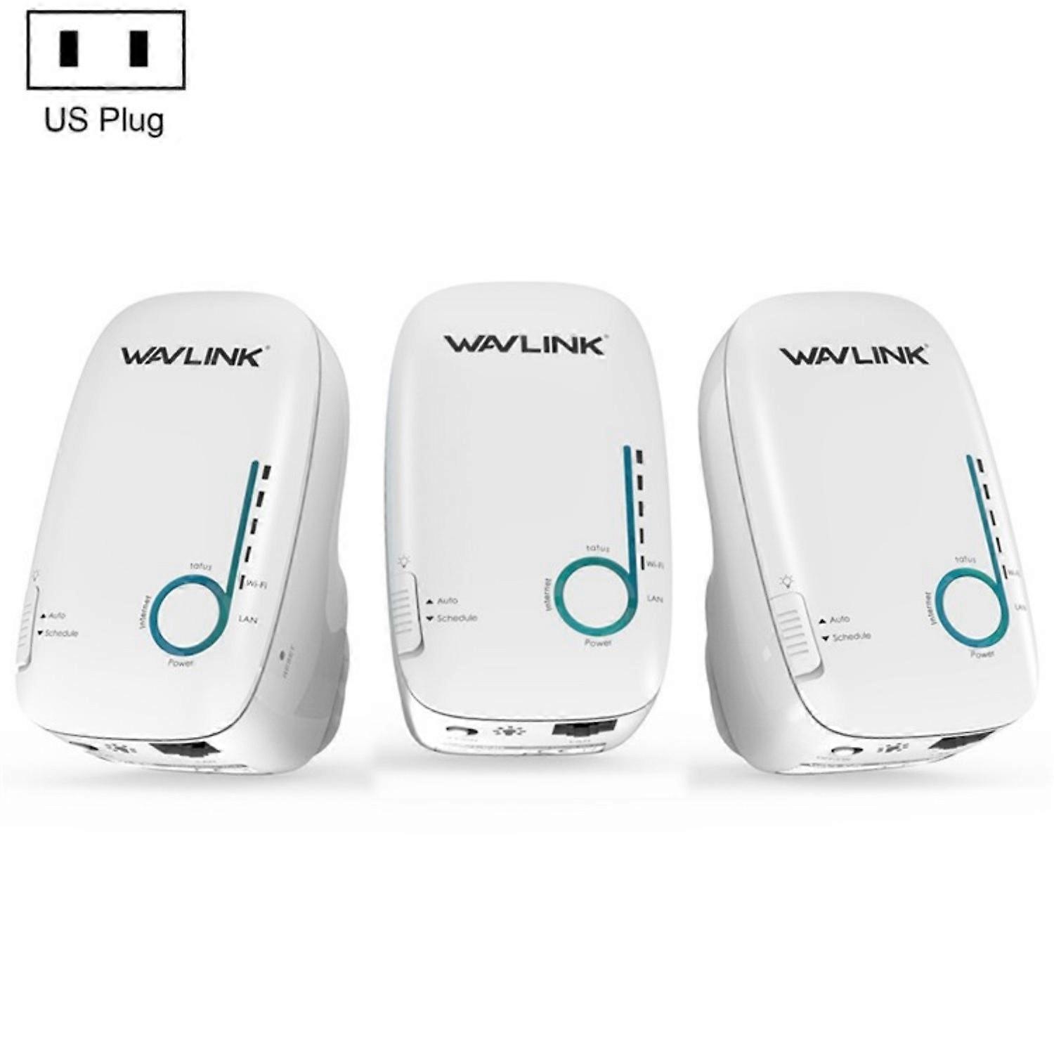 3PCS White AC750 Dual Band Wireless Repeater US Plug
