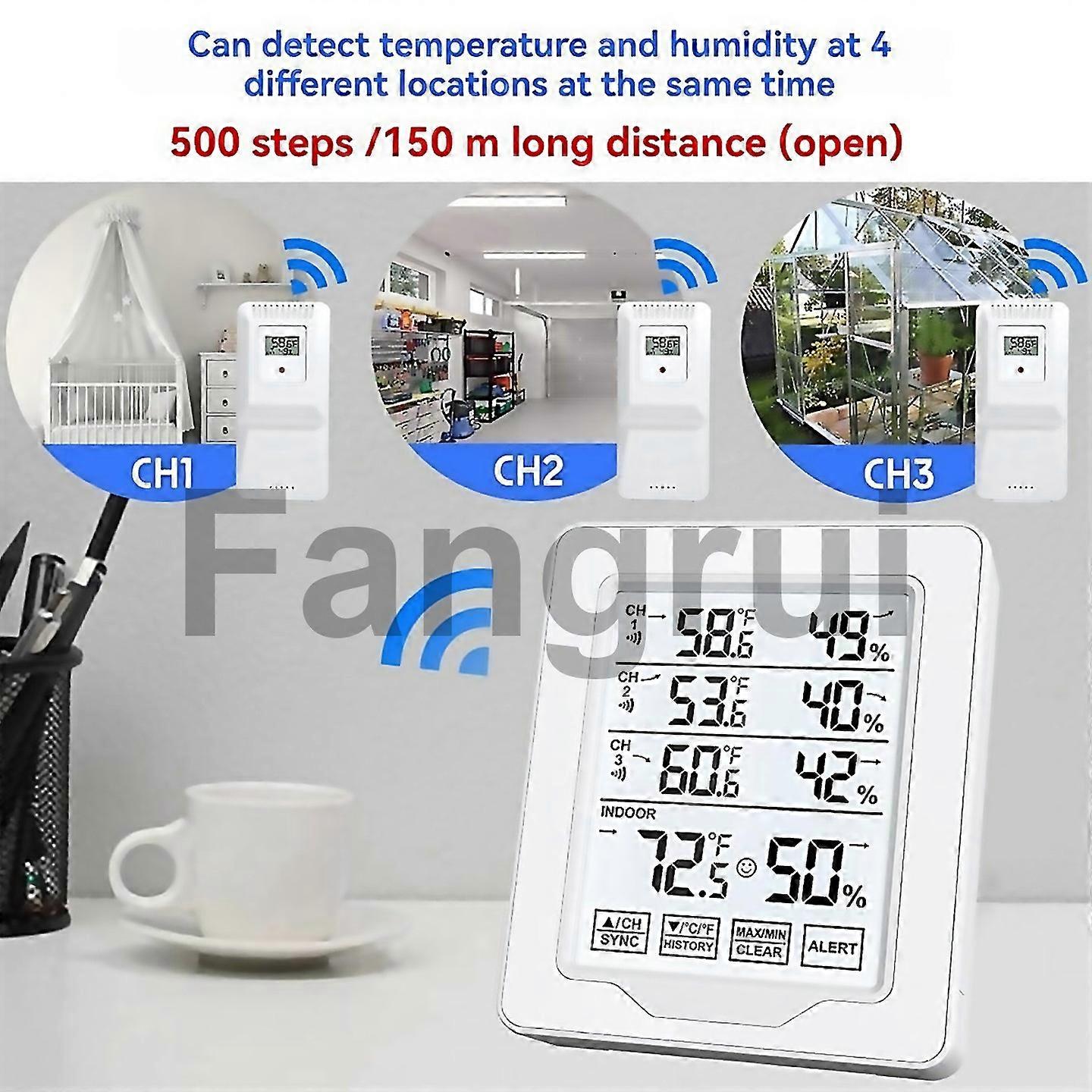 For Digital Thermometer Hygrometer Indoor Humidity With 3 Sensor