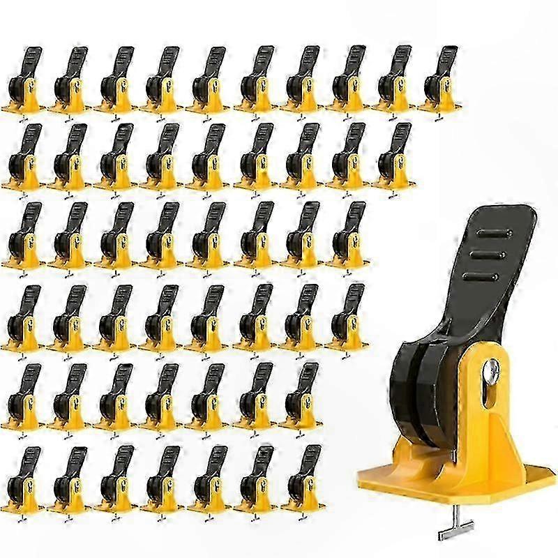 Tile Leveling System with 50 Reusable Spacers and Alignment Clips for Floor and Wall Installation Kits