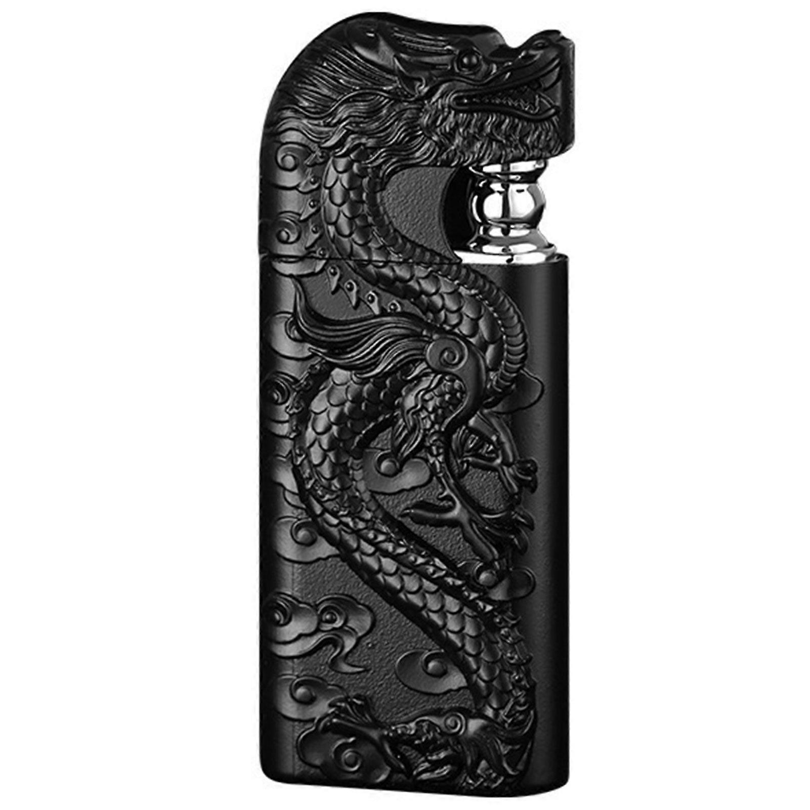 Convertible Jet-Soft Flame Lighter Windproof Premium 3D Embossed Refillable Metal Butane Lighter for Outdoor-Adventure