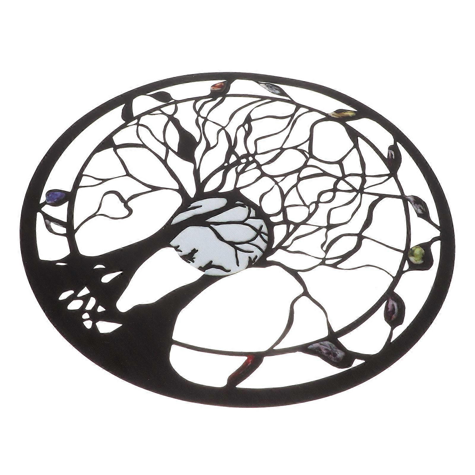 Iron Tree of Life Decor Hanging Ornament for Decoration Use Black