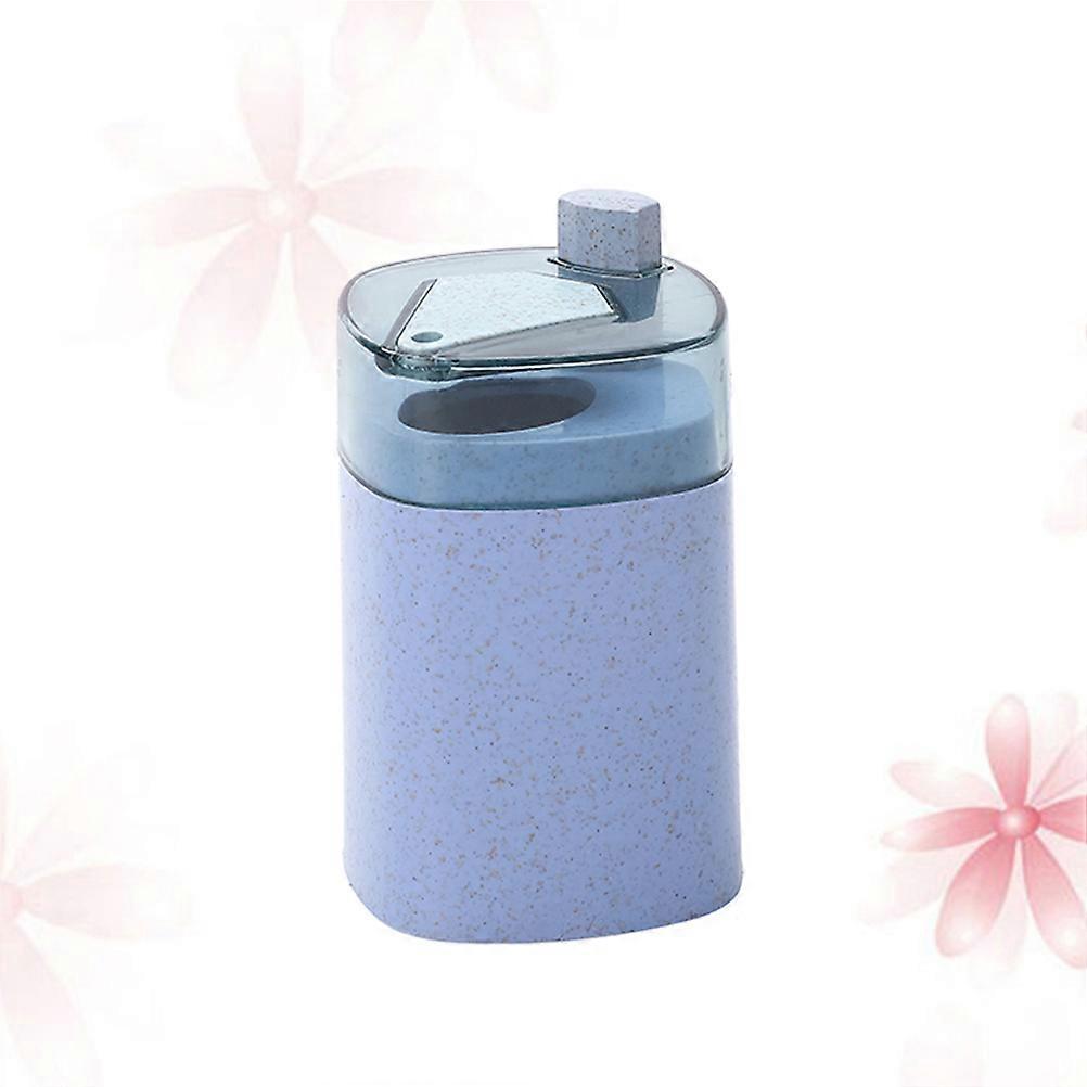 Blue Toothpick Case for Convenient Dispensing 2Pcs with Straw Material
