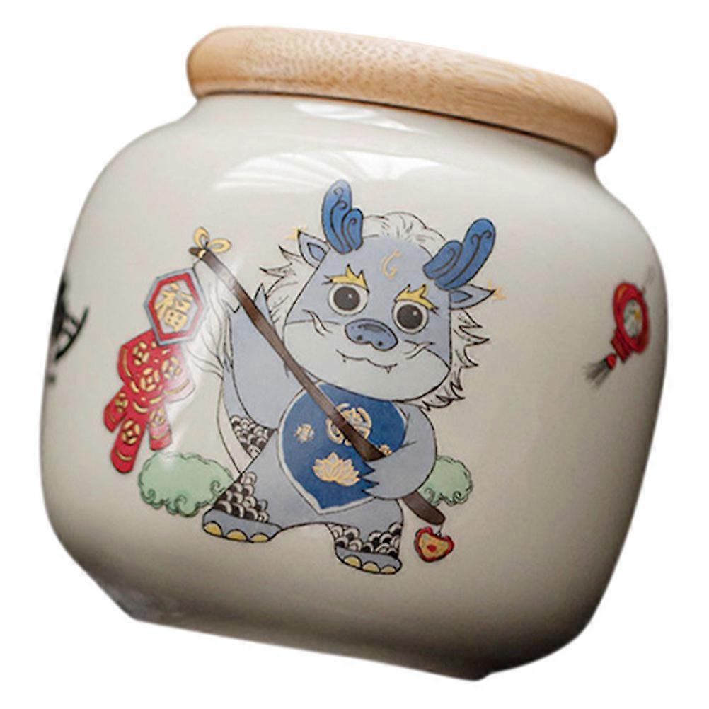 Ceramic Tea Container for Storage with Airtight Lid 2Pcs Set