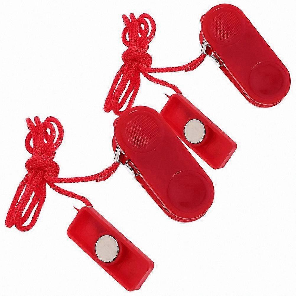 Universal Safety Key for Treadmills, Emergency Stop Magnet, 2-Pack, Red