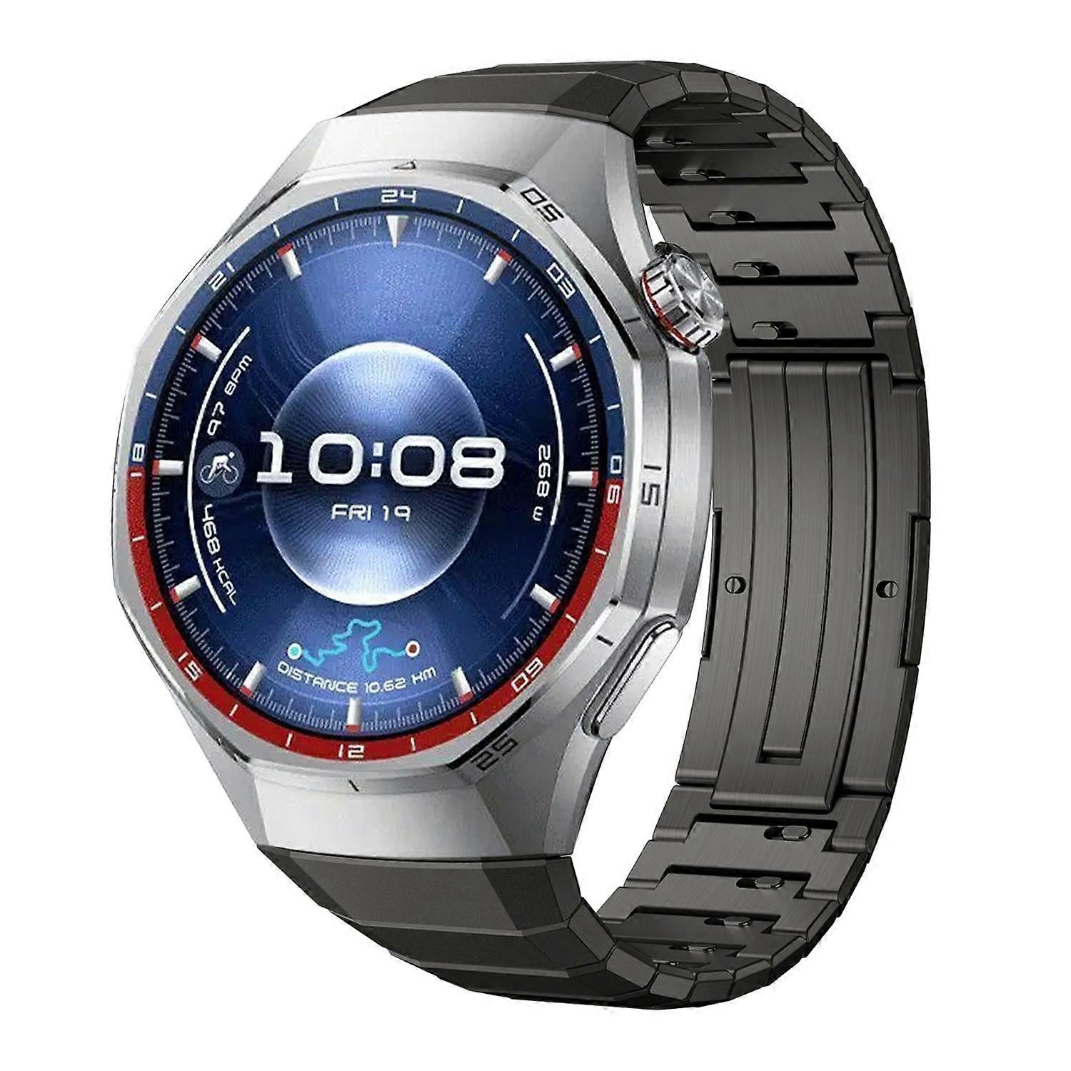 Press Button Quick Release Head One Bead Folding Buckle Titanium Alloy Watch Band For Huawei Watch GT 6 Pro