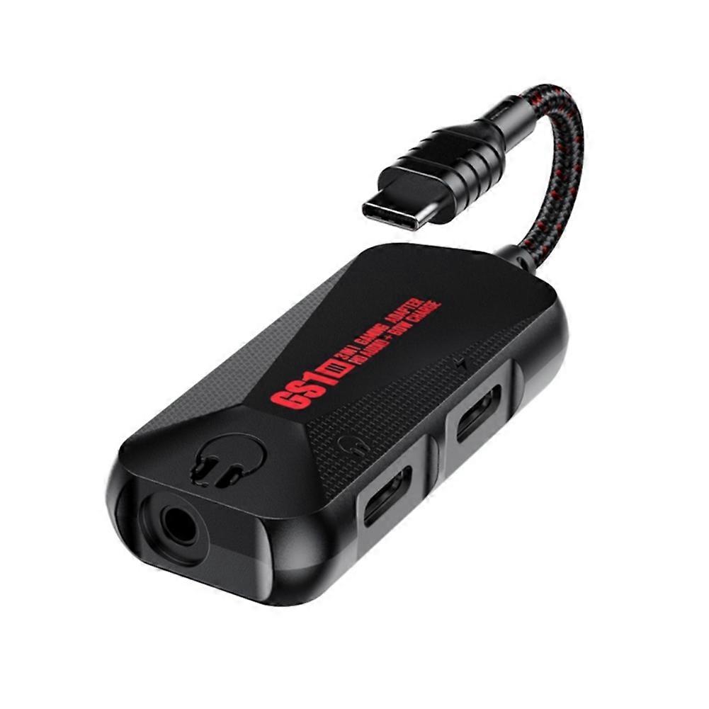 PLEXTONE GS1 Game Phone Sound Card 3 in 1 Mobile Game Sound Card with Charger Adapter USB-C Type-C to 3.5mm Charging